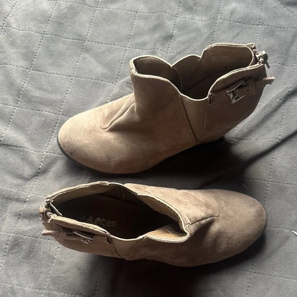 Maurices Brown Wedge Booties with Buckle - Picture 8 of 9